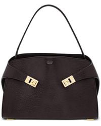 Ferragamo - Medium Hug Gancini-Buckles Shoulder Bag - Lyst
