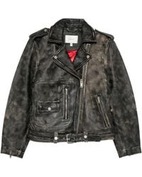 Gestuz - Lederjacke mit Gürtel - Lyst
