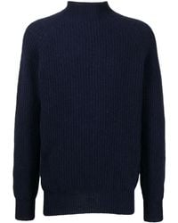 YMC - Ribbed Mock Neck Jumper - Lyst