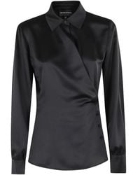 Emporio Armani - サテン ラップブラウス - Lyst