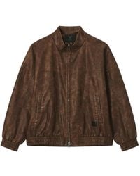 FIVE CM - Chaqueta Con Efecto Envejecido Y Cremallera - Lyst