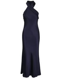 Galvan London - Pandora Halterneck Fluid Maxi Dress - Lyst