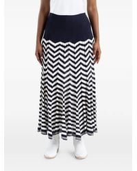 Junya Watanabe - Chevron-Knit Ribbed-Waistband Skirt - Lyst