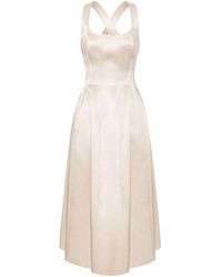 Philosophy Di Lorenzo Serafini - Satin Midi Dress - Lyst