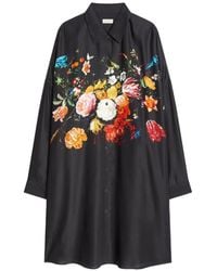 Dries Van Noten - Viscose Shirt Dress - Lyst