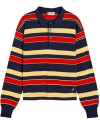 JW Anderson - Striped Knit Polo Shirt - Lyst