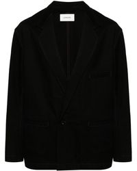 Lemaire - Single-breasted Cotton Twill Blazer - Lyst