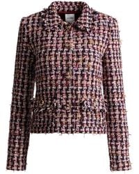 St. John - Tweed-Jacke mit Hahnentrittmuster - Lyst