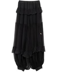 Chloé - Ruffled Tiered Maxi Trousers - Lyst