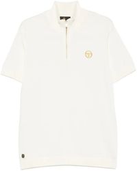 Sergio Tacchini - Logo-Embroidered Zipped Polo Shirt - Lyst