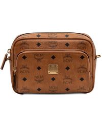 MCM - Logo-Print Shoulder Bag - Lyst