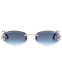 Cartier - Signature C Oval-frame Sunglasses - Lyst