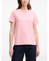 GANT - Logo-Embroidered T-Shirt - Lyst