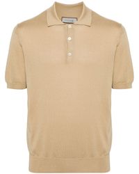 Canali - Ribbed-trim Polo Shirt - Lyst