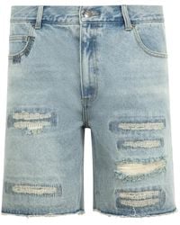 MIDNIGHT RODEO - Distressed Denim Shorts - Lyst