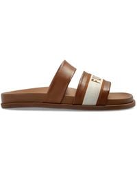Furla - Logo Stripe Sandals - Lyst