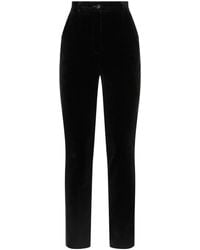 Dolce & Gabbana - Tailored Virgin Wool Blend Satin Trousers - Lyst