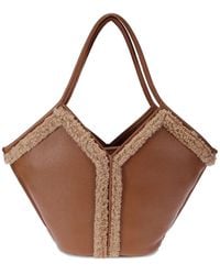 Hereu - Tote Bag mit Shearling-Besatz - Lyst