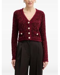 Guess - Button V-neck cardigan - Lyst