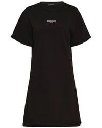 we11done - Robe Courte À Logo Imprimé - Lyst