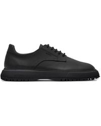 Referenc - Derby Rubberised Leather Sneakers - Lyst