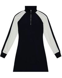 Calvin Klein - Zip-Up Long-Sleeve Mini Dress - Lyst