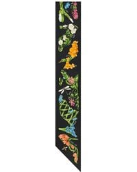 Ferragamo - Eden Shoes Print Silk Mini Bandeau - Lyst