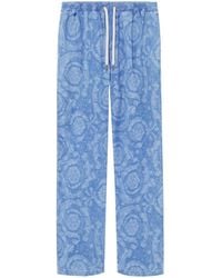 Versace - Barocco Chambray Denim Broek - Lyst