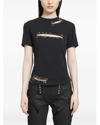 Dilara Findikoglu - Safety-Pin Cut-Out T-Shirt - Lyst
