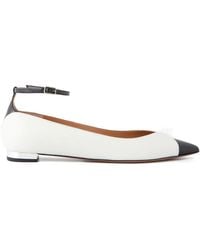 Aquazzura - Pointed Ankle-Strap Ballet Flats - Lyst