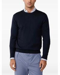 Hackett - Elbow-Patch Crew-Neck Sweater - Lyst