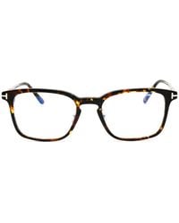 Tom Ford - Tortoiseshell-Effect Rectangle-Frame Glasses - Lyst