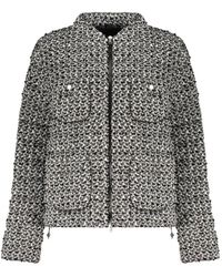 Herno - Bouclé Donsjack Met Rits - Lyst