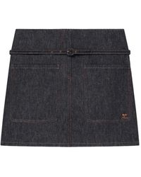 Courreges - Two Pockets Denim Skirt - Lyst