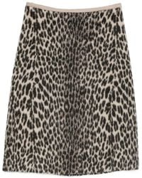 Max Mara - Jupe Mi-Longue Trionfo À Imprimé Léopard - Lyst