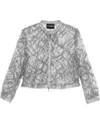 Emporio Armani - Giacca Con Paillettes - Lyst
