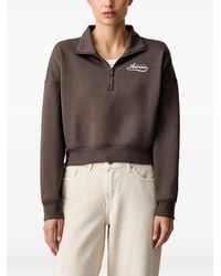 Under Armour - Varsity Rival Fleece Logo-Print Cropped Sweatshirt - Lyst