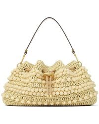 Jimmy Choo - Medium Cinch Beaded Embellishment Bucket Bag - Lyst