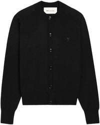 Ami Paris - Cardigan Ami De Coeur Con Ricamo - Lyst