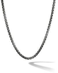 David Yurman - Sterling Silver Box Chain Necklace - Lyst