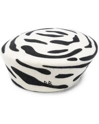 Ruslan Baginskiy - Zebra-Pattern Embroidered Beret - Lyst