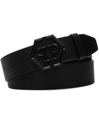 Philipp Plein - Logo-buckle Leather Belt - Lyst