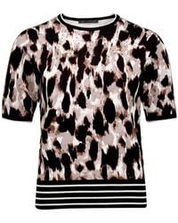 Betty Barclay - Leopard-Print Short-Sleeved T-Shirt - Lyst