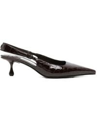 Jimmy Choo - Escarpins Slingback À Effet Peau De Crocodile Amel - Lyst