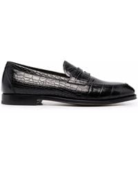 SCAROSSO - Stefano Crocodile-Embossed Loafers - Lyst