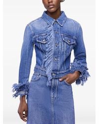 Rabanne - Veste De Moto À Franges - Lyst