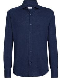 Brunello Cucinelli - Linen And Cotton Blend Shirt - Lyst