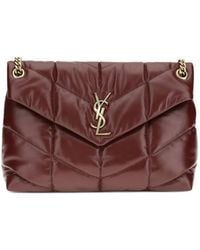 Saint Laurent - Bolso De Hombro Loulou Mediano Con Logo Acolchado - Lyst
