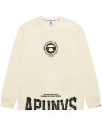 Aape By A Bathing Ape - Aapeunvs Logo-Print Long-Sleeve T-Shirt - Lyst