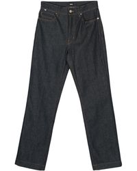 BOSS - Slim-Fit-Jeans mit Logo-Patch - Lyst